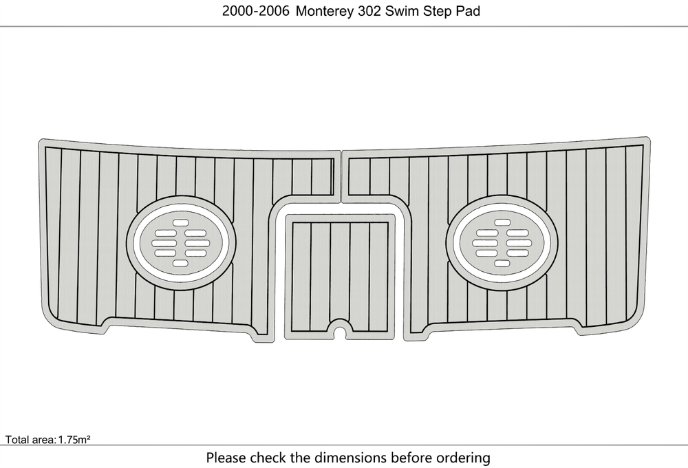2000-2006 Monterey 302 cruiser Swim platform 1/4"6mm EVA Foam floor