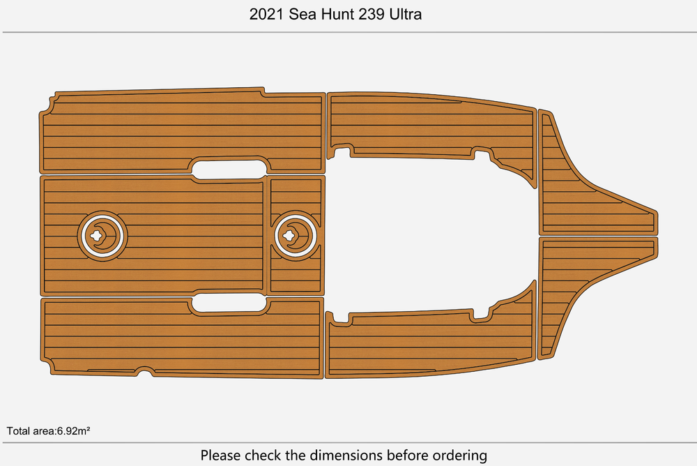 2021 Sea Hunt Ultra 239 Ultra Marine teak deck seadek EVA Foam Boat flooring