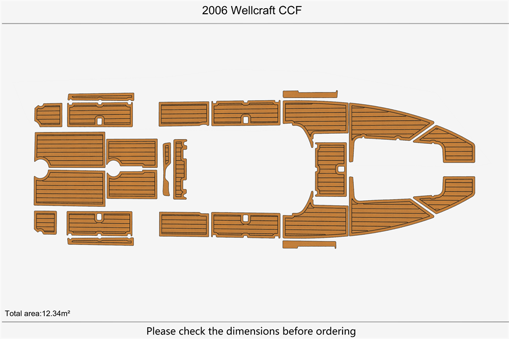 2006 Wellcraft CCF Marine teak deck seadek EVA Foam Boat flooring