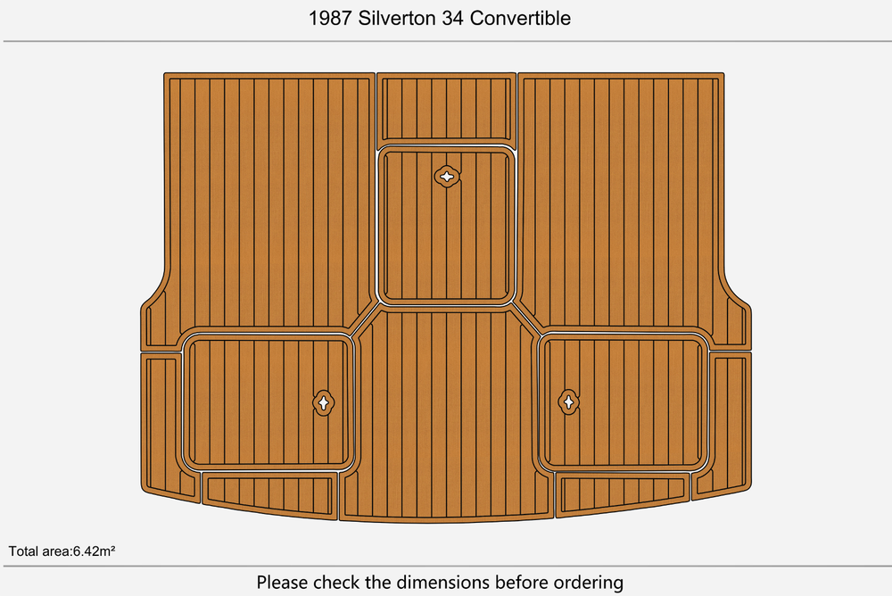 1987 Silverton 34 Convertible Marine teak deck seadek EVA Foam Boat flooring