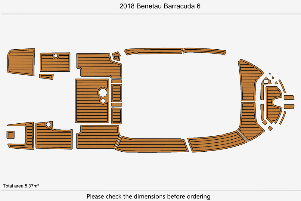 2018 Benetau Barracuda 6 Anti-slip mat Custom EVA teak marine deck flooring