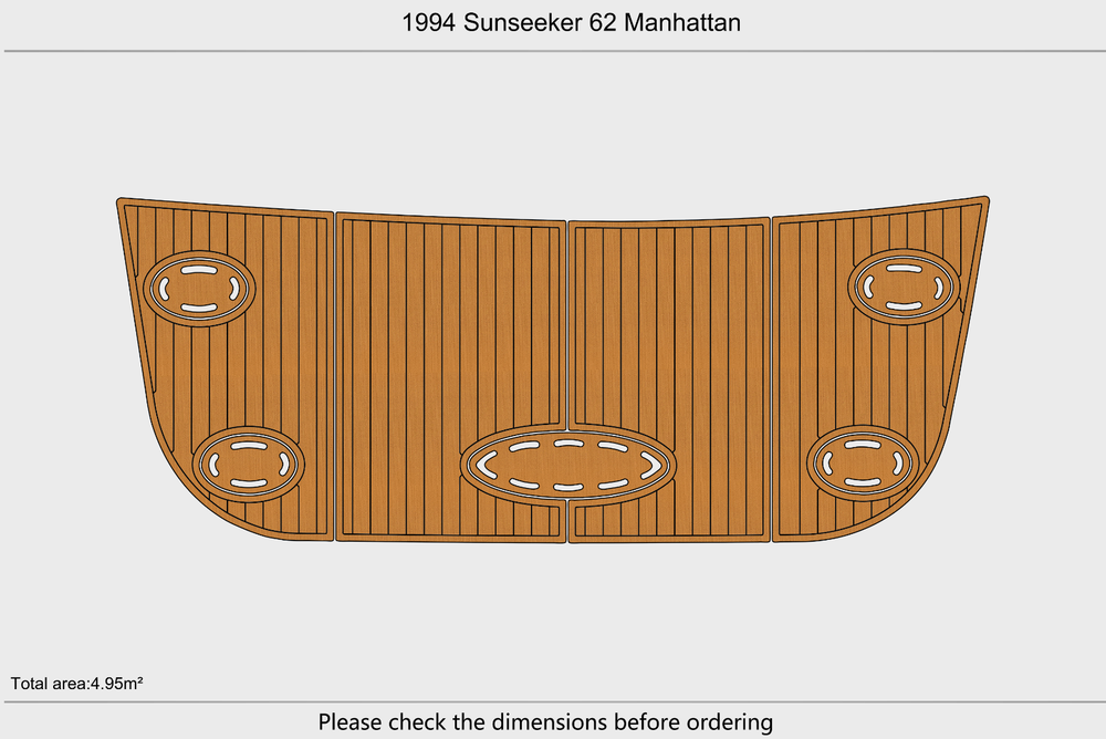 1994 Sunseeker 62 Manhattan Swim platform 1/4"6mm EVA Foam floor