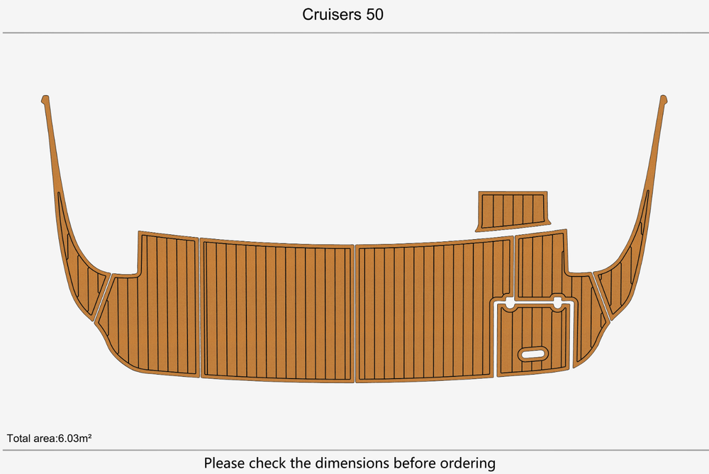 Cruisers 50 Swim platform 1/4"6mm EVA Foam fuax carpet marine mat floor