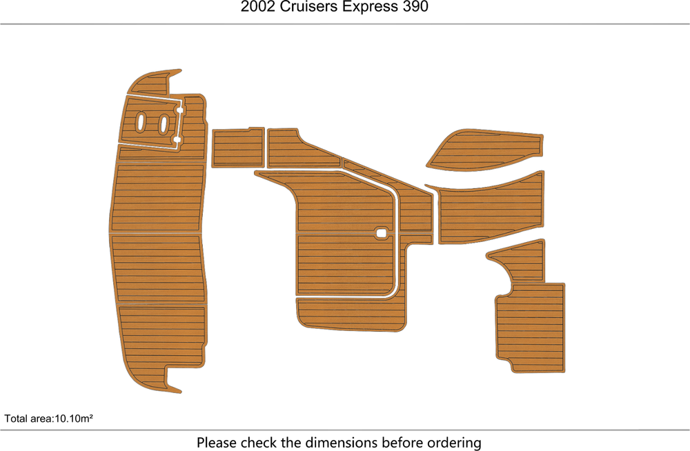 2002 Cruisers Express 390 Cockpit Swim platform 1/4"6mm EVA foam floor
