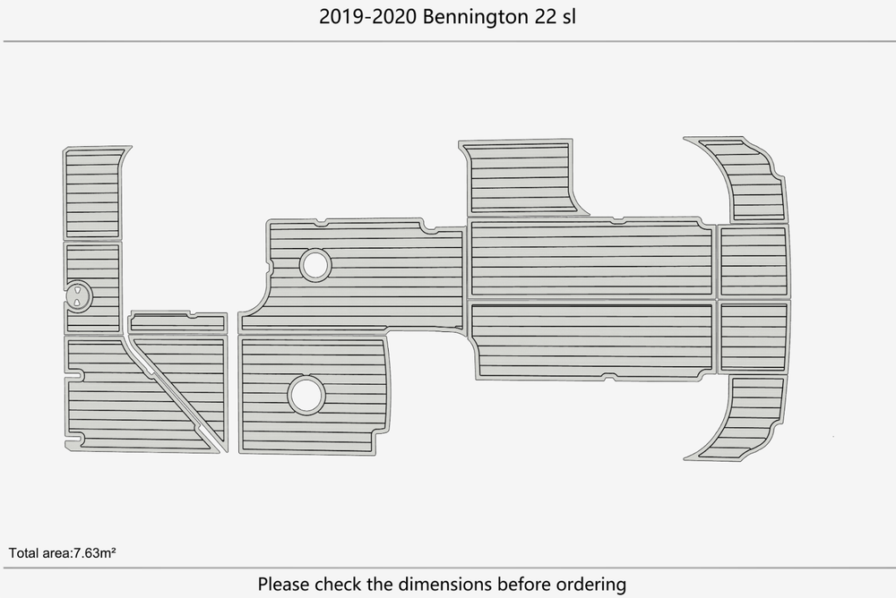 2019-2020 Bennington 22 sl Anti-slip mat Custom EVA teak marine deck flooring