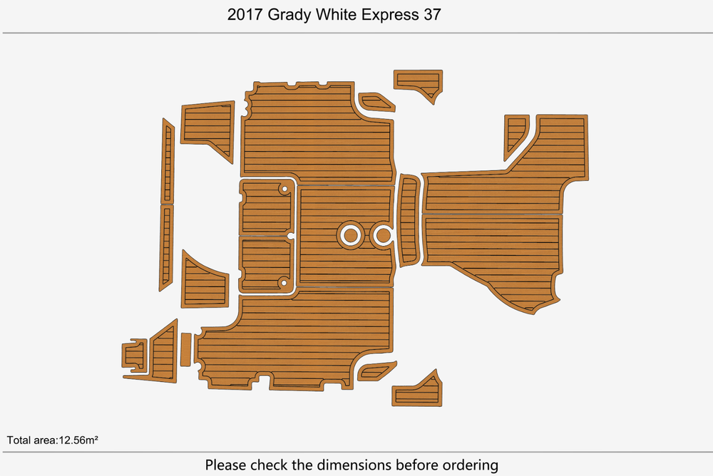 2017 Grady White 37 Express Cockpit Swim platform 1/4"6mm EVA Foam carpet floor