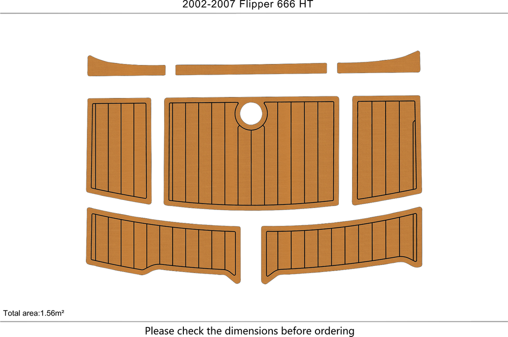 2002-2007 Flipper 666 HT Cockpit 1/4"6mm EVA foamfloor