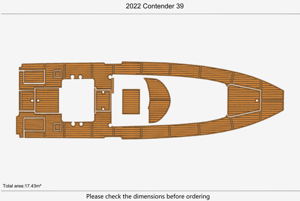 2022 Contender 39 FA Cockpit 1/4"6mm EVA Foam carpet marine faux mat floor