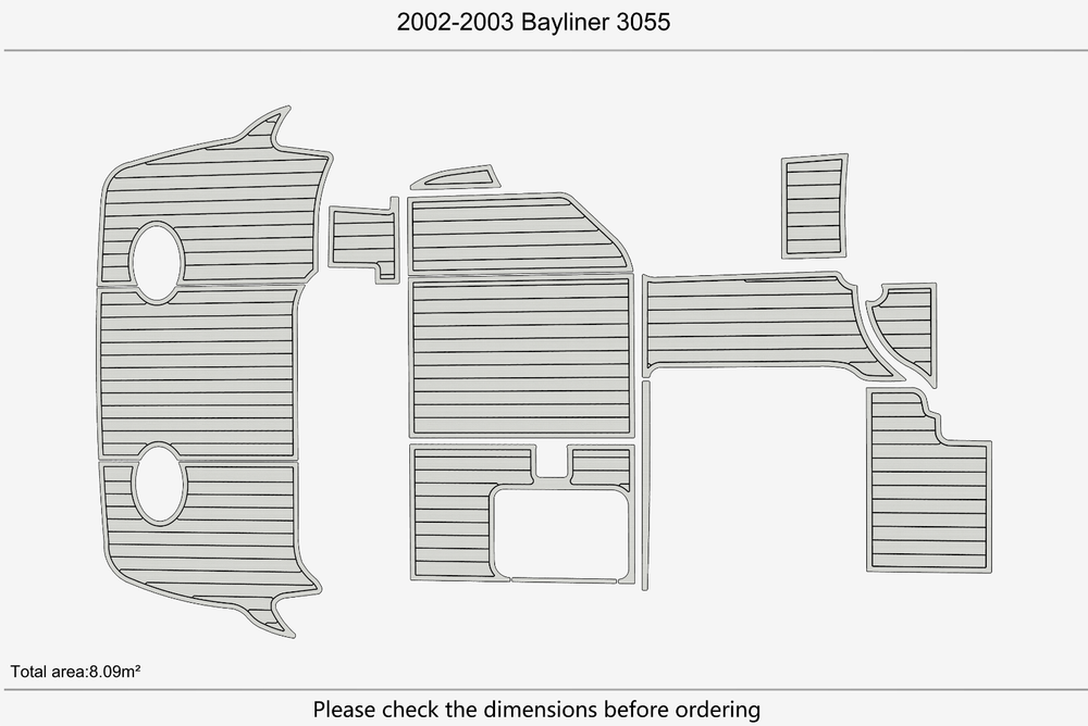2002-2003 Bayliner 3055 Ciera Marine teak deck EVA Foam Boat flooring