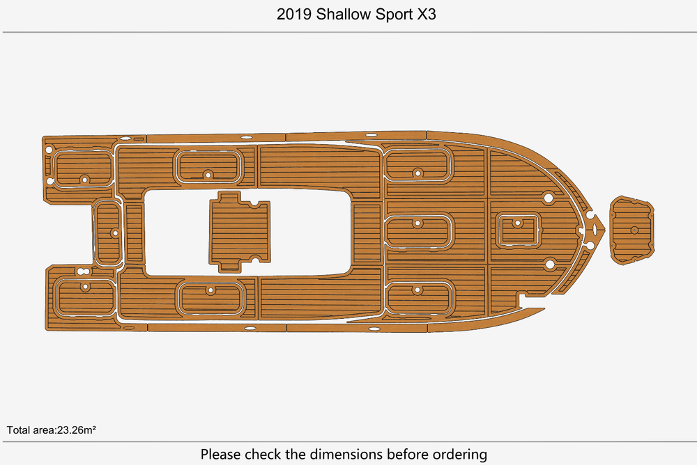 2019-2020 Shallow Sport X3 Marine teak deck seadek EVA Foam Boat flooring