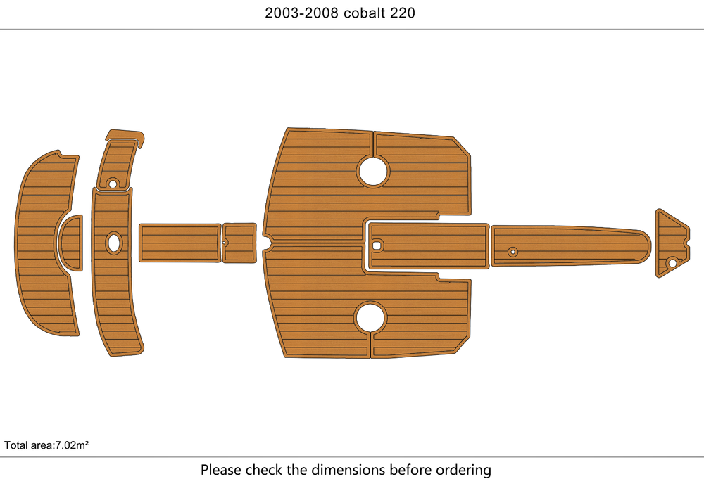 2003-2009 Cobalt 220 Cockpit Swim platform bow 1/4"6mm EVA foam faux MAT floor