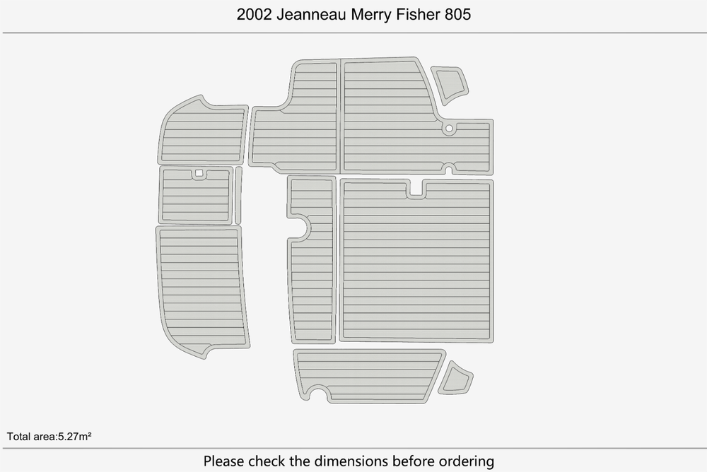 2002 Jeanneau Merry Fisher 805 Marine teak deck EVA Foam Boat flooring