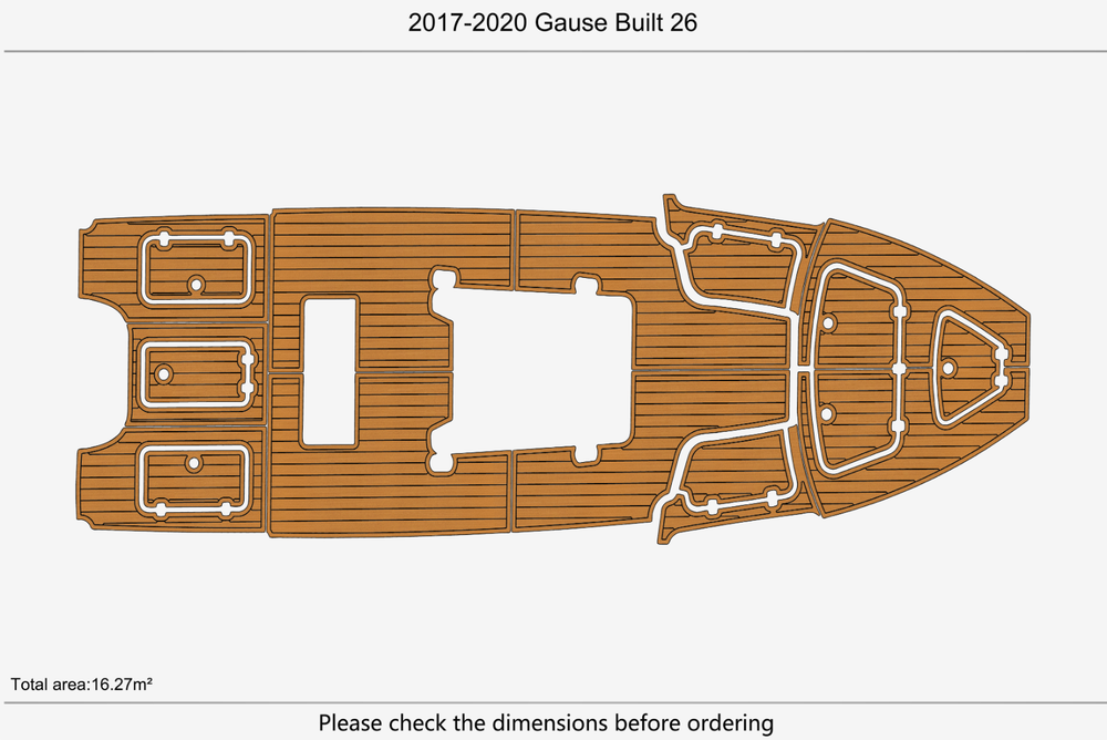 2017-2020 Gause Built Cockpit 1/4"6mm EVA Foam carpet marine MAT floor