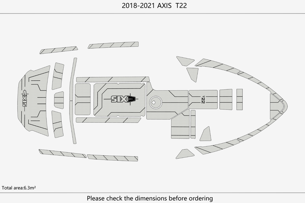 2018-2021 AXIS T22 Marine teak deck EVA Foam Boat flooring