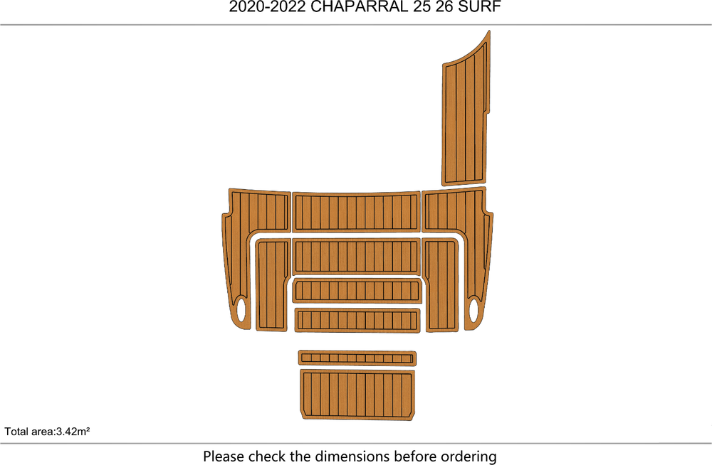 2020-2022 CHAPARRAL 25 26 SURF Swim platform 1/4"6mm EVA foam faux mat floor