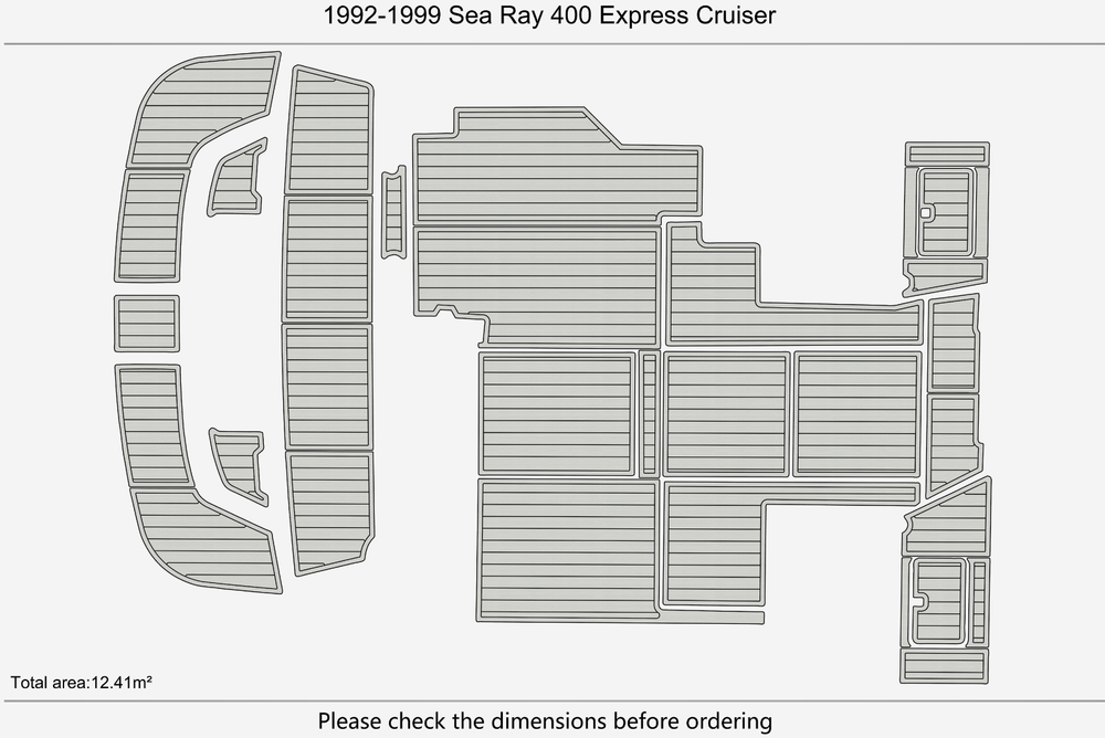 1992-1999 Sea Ray 400 Express Cruiser Marine teak deck EVA Foam Boat flooring