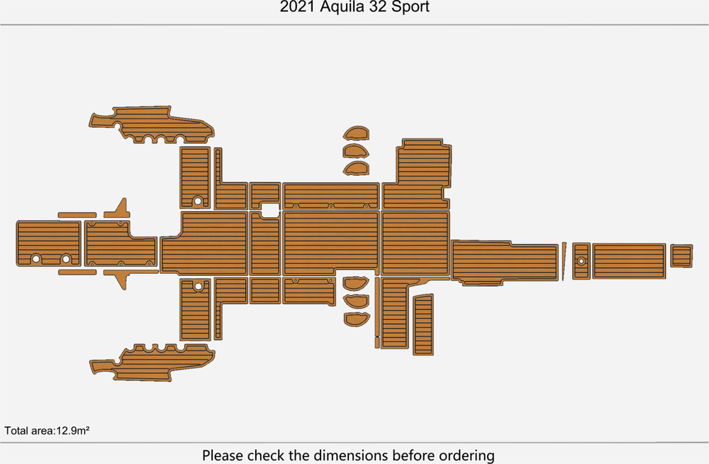 2021 Aquila 32 Sport Marine teak deck seadek EVA Foam Boat flooring