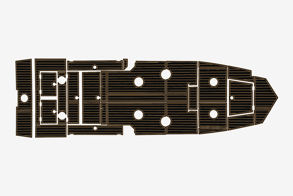 2022 Bulldog Boats 24 Cockpit Swim platform 1/4" 6mm EVA Teak deck floor