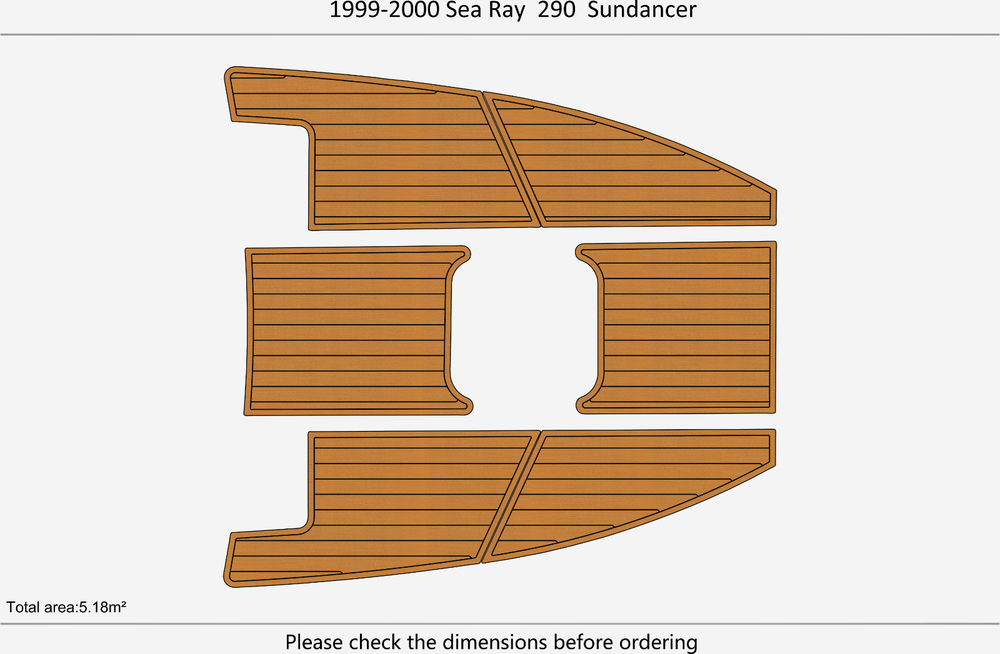 1999-2000 sea ray 290 Sundancer Bow 1/4"6mm EVA foam faux mat floor