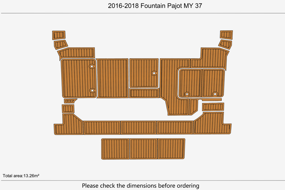 2016-2018 Fountain 37 Pajot MY Swim platform 1/4"6mm EVA Foam carpet floor