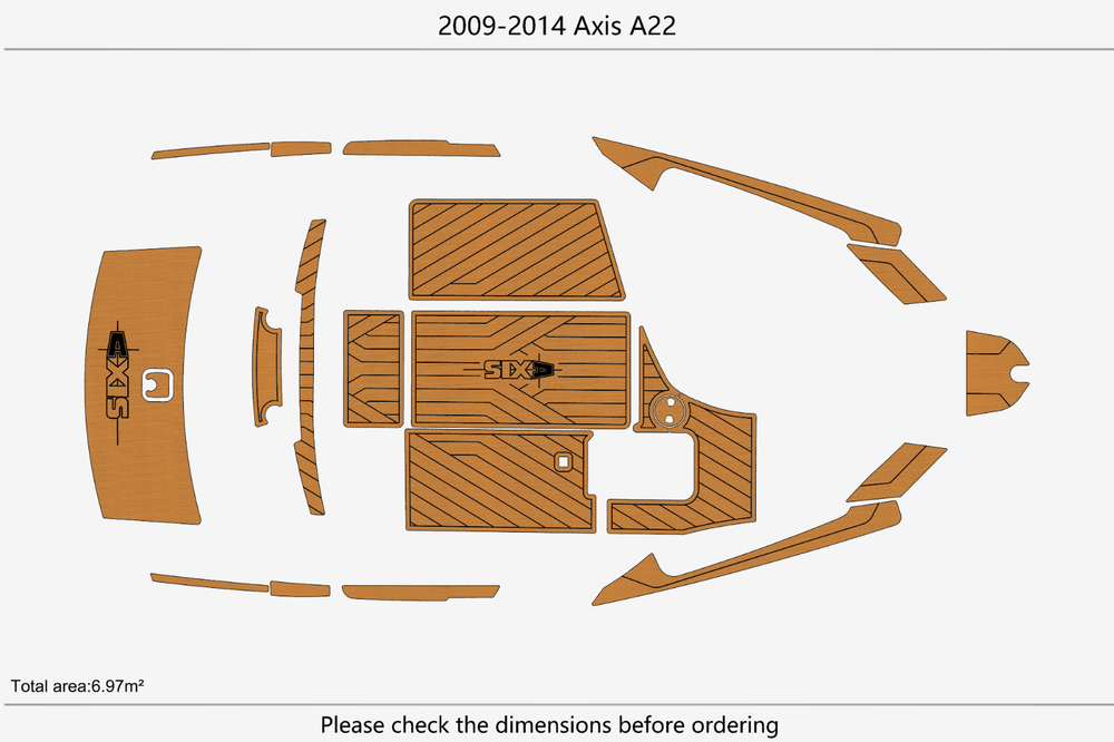 2009-2014 Axis A22 Marine teak deck EVA Foam Boat flooring