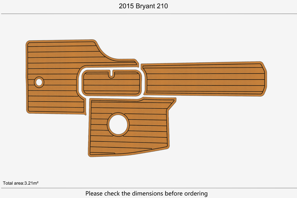 2015 Bryant 210 Marine teak deck EVA Foam Boat flooring