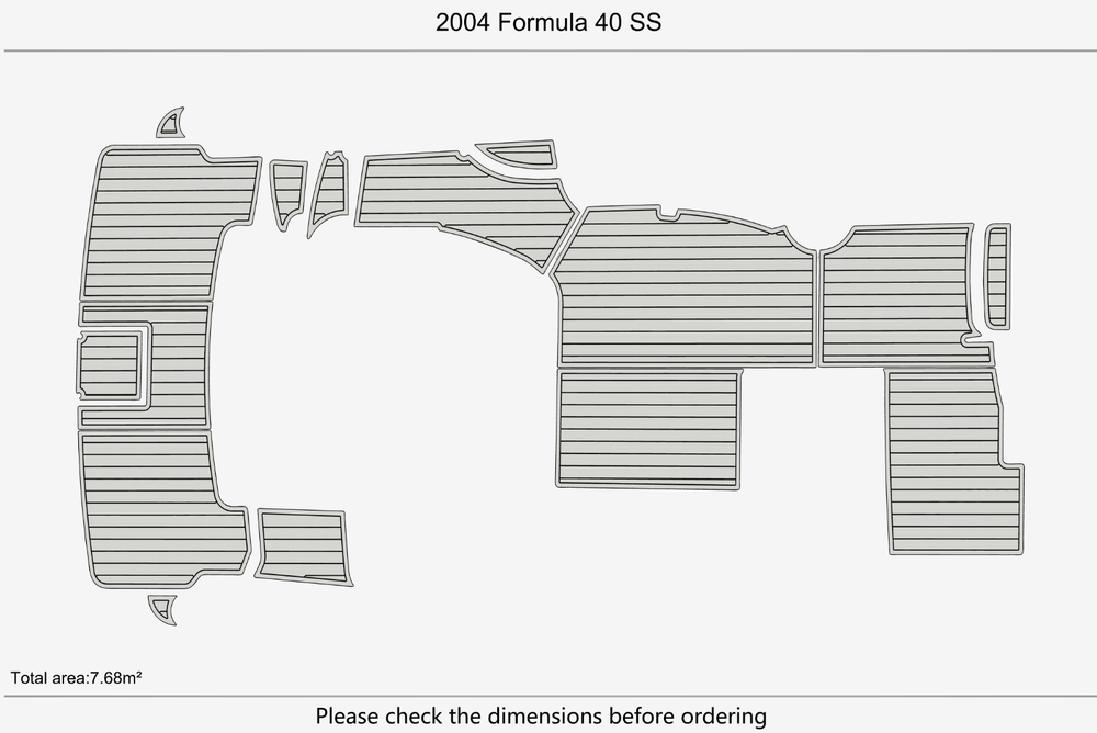 2004 Formula 40 SS Cockpit Swim platform 1/4"6mm EVA Foam carpet marine floor
