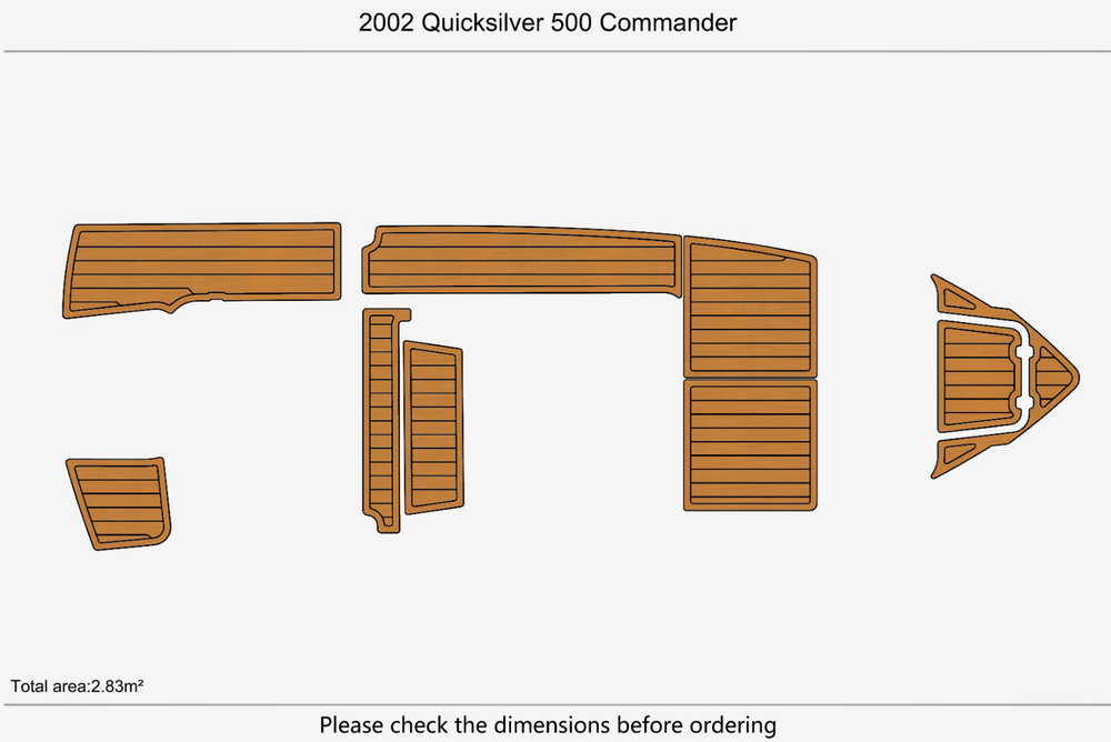 2002 Quicksilver 500 Commander Marine teak deck EVA Foam Boat flooring