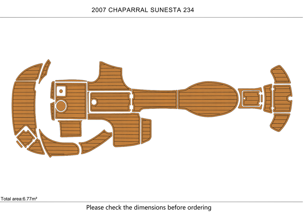 2004 Chaparral 234 Sunesta Cockpit Swim platform Bow1/4"6mm EVA foam floor