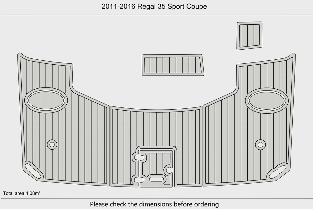 2011-2016 Regal 35 Sport Coupe Swim platform 1/4"6mm EVA foam faux teak floor