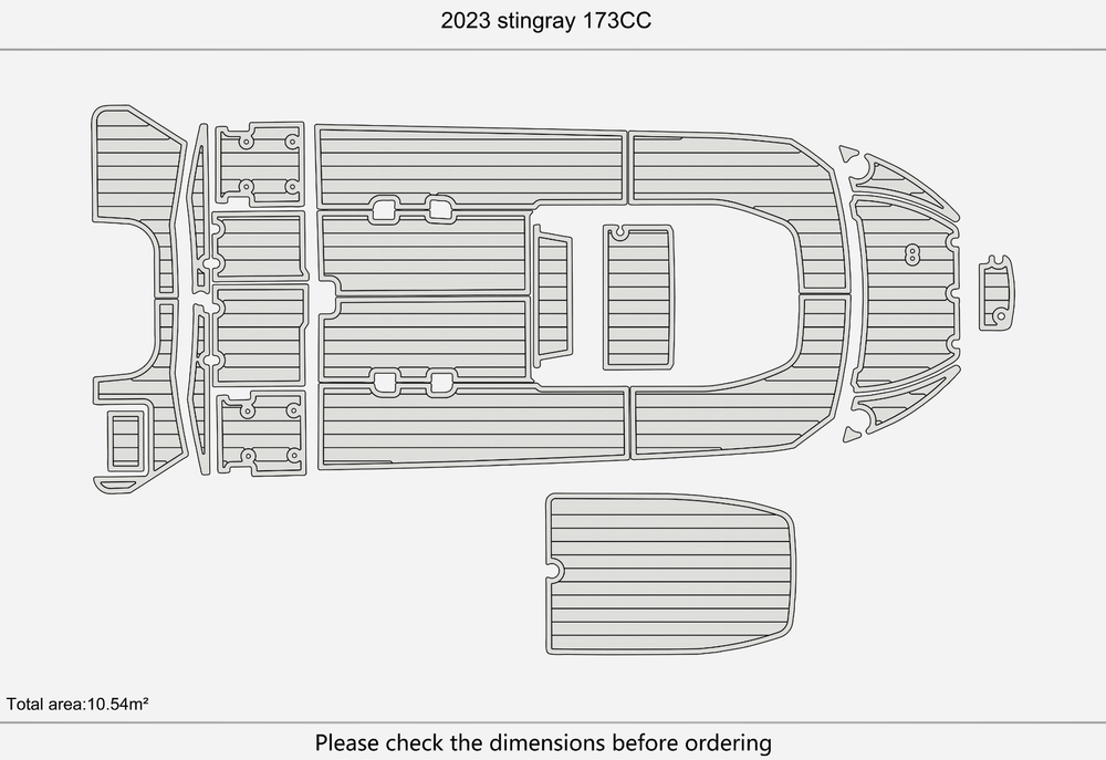 2023 stingray 173CC Marine teak deck seadek EVA Foam Boat flooring
