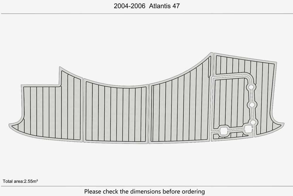 2004-2006 Atlantis 47 Swim platform 1/4" 6mm EVA foam marine floor