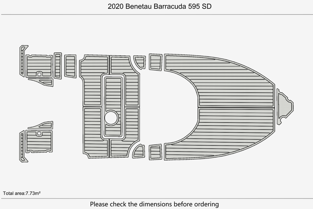 2020 Benetau Barracuda 595 SD Anti-slip Custom EVA teak marine deck flooring