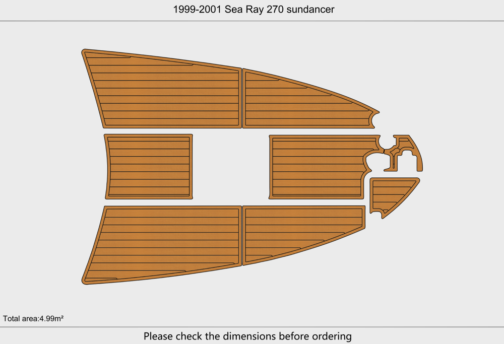 1997-2000 sea ray 270 Sundancer Bow 1/4"6mm EVA foam faux mat floor