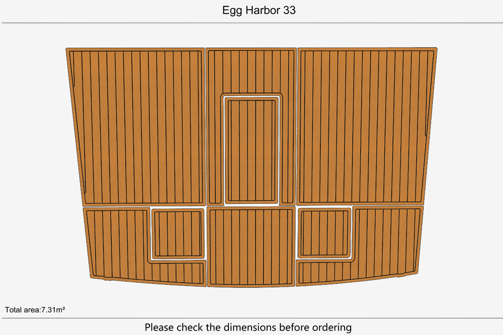 Egg Harbor 33 Swim platform 1/4"6mm EVA Foam carpet marine floor