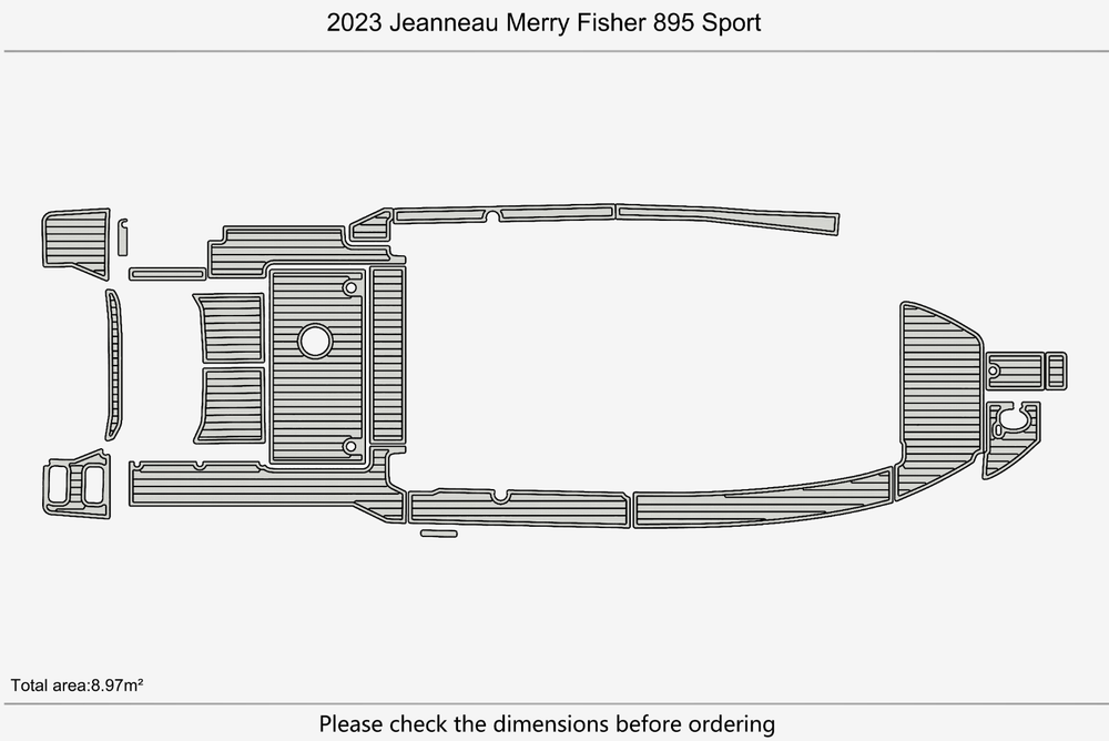 2023 Jeanneau Merry Fisher 895 Sport Marine teak deck EVA Foam Boat flooring
