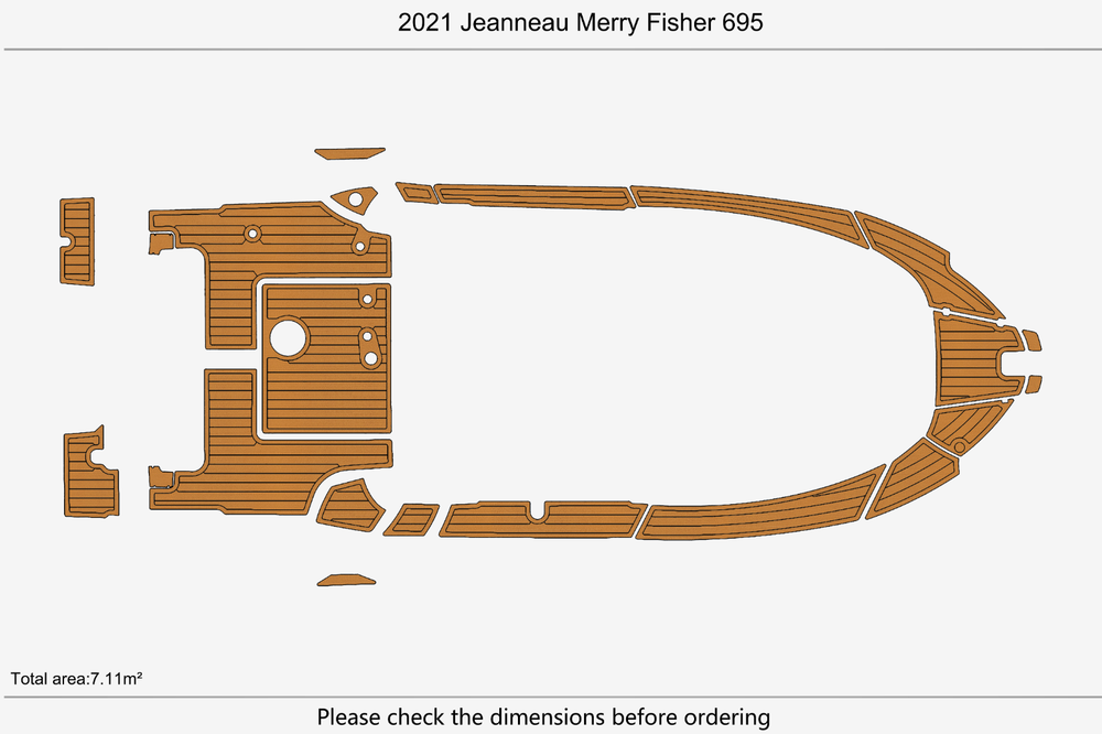 2021 Jeanneau Merry Fisher 695 Marine teak deck EVA Foam Boat flooring