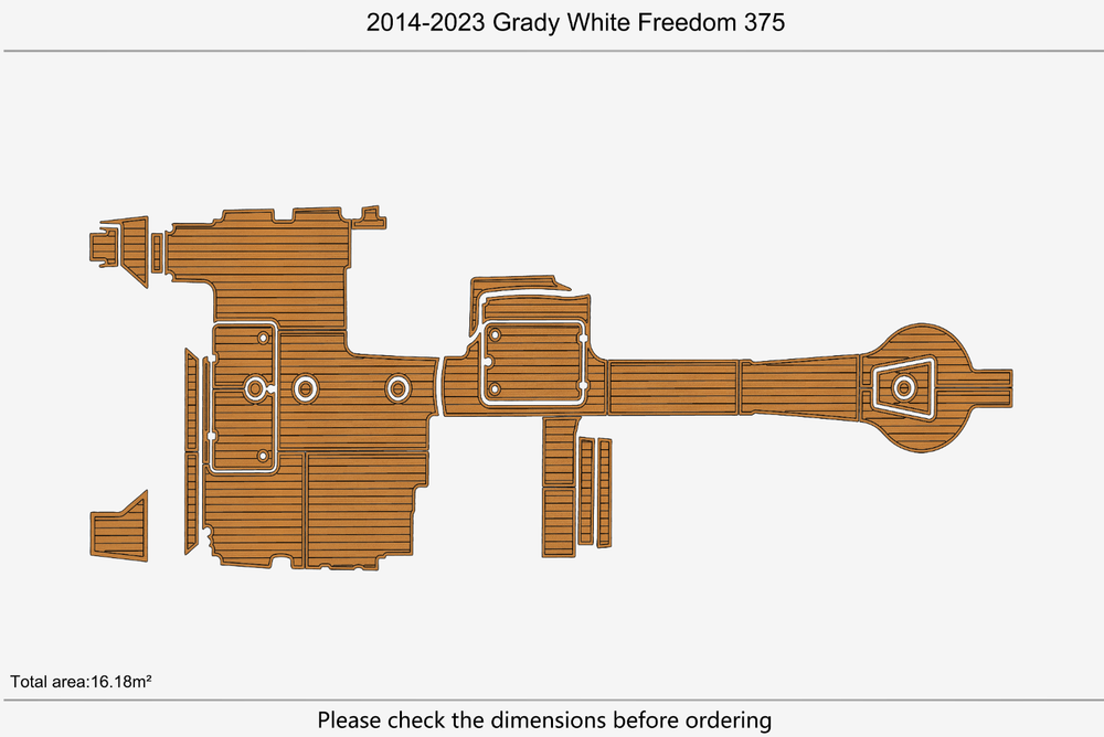 2014-2023 Grady White 375 Freedom Cockpit Swim platform 1/4"6mm EVA Foam floor