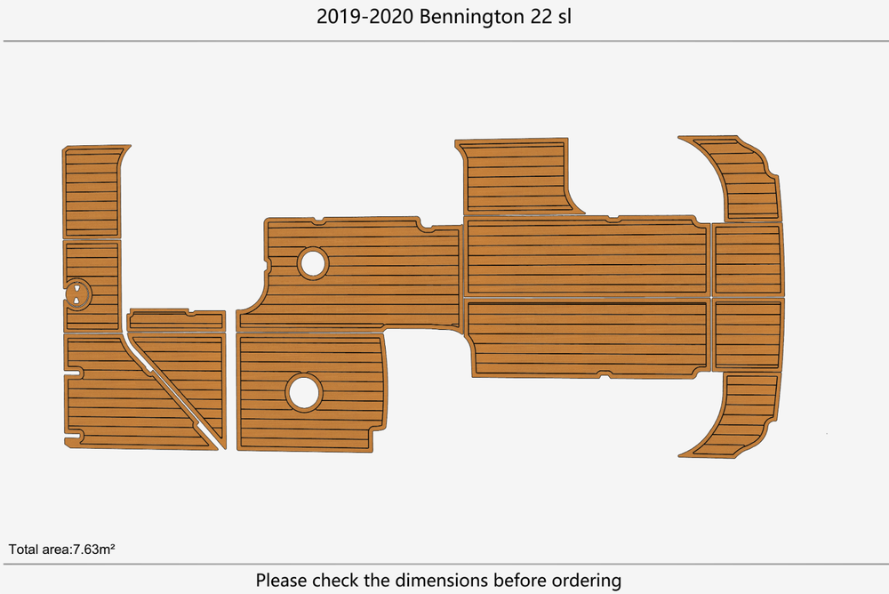 2019-2020 Bennington 22 sl Anti-slip mat Custom EVA teak marine deck flooring