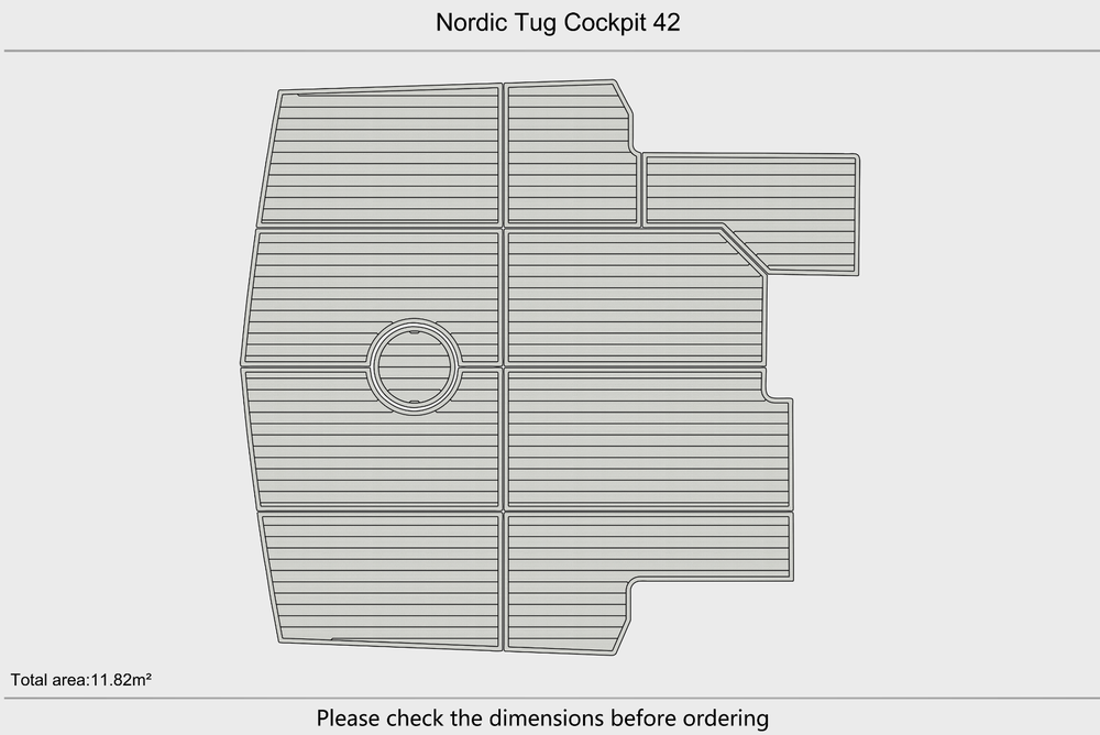 Nordic Tug 42 Cockpit 1/4"6mm EVA Foam floor