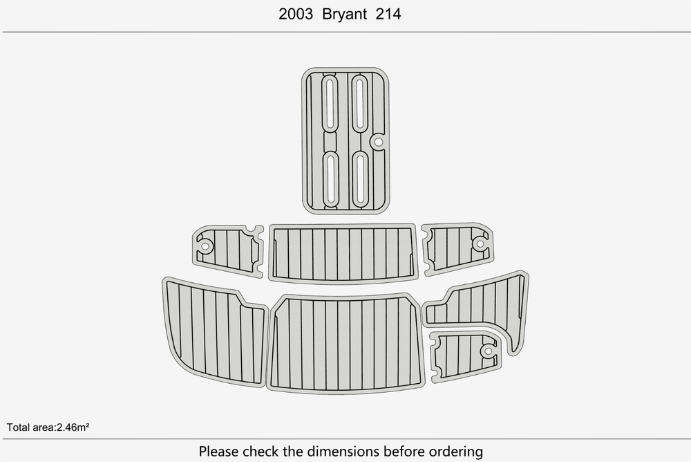 2003 Bryant 214 Cockpit Swim platform BOW 1/4"6mm EVA foam floor