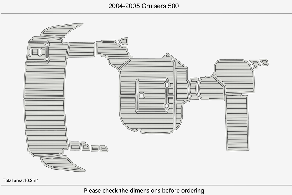 2004-2005 Cruisers 500 Cockpit Swim platform 1/4"6mm EVA Foam carpet faux floor