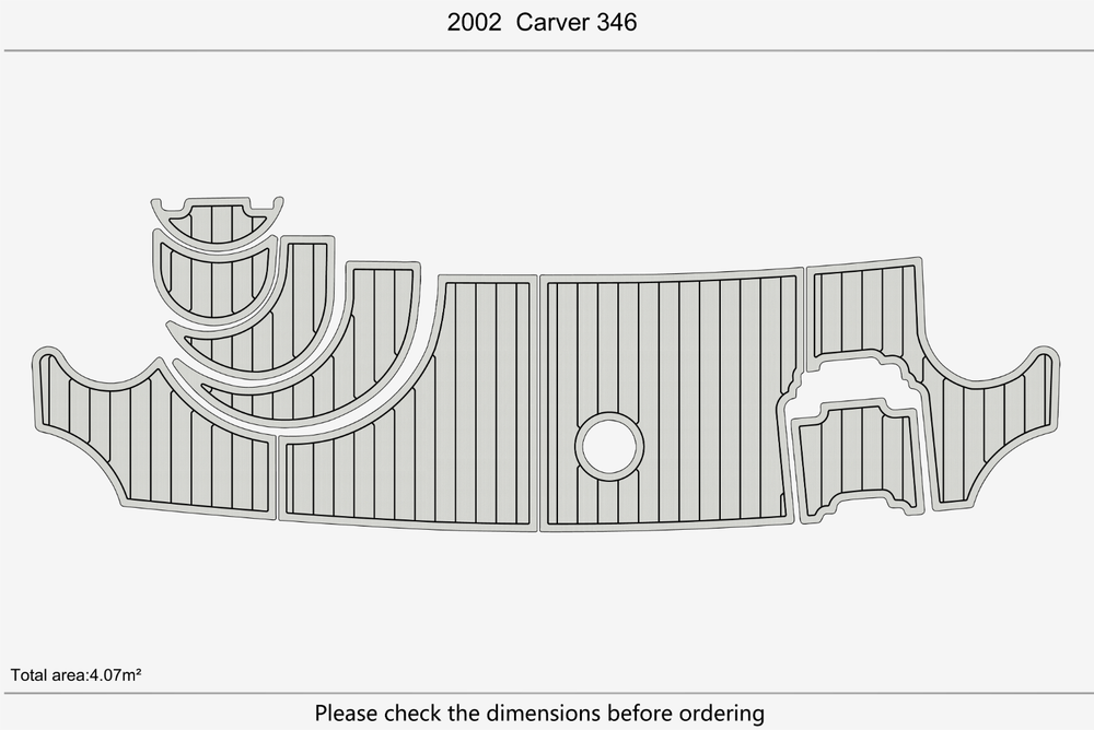 2002 Carver 346 Cockpit Swim platform 1/4"6mm EVA Foam carpet marine fuax floor