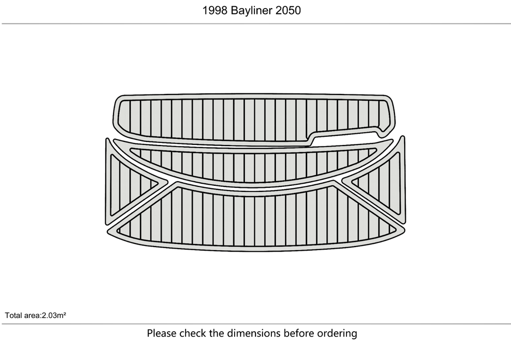 1998 Bayliner 2050 Anti-slip mat Custom EVA faux teak marine deck flooring