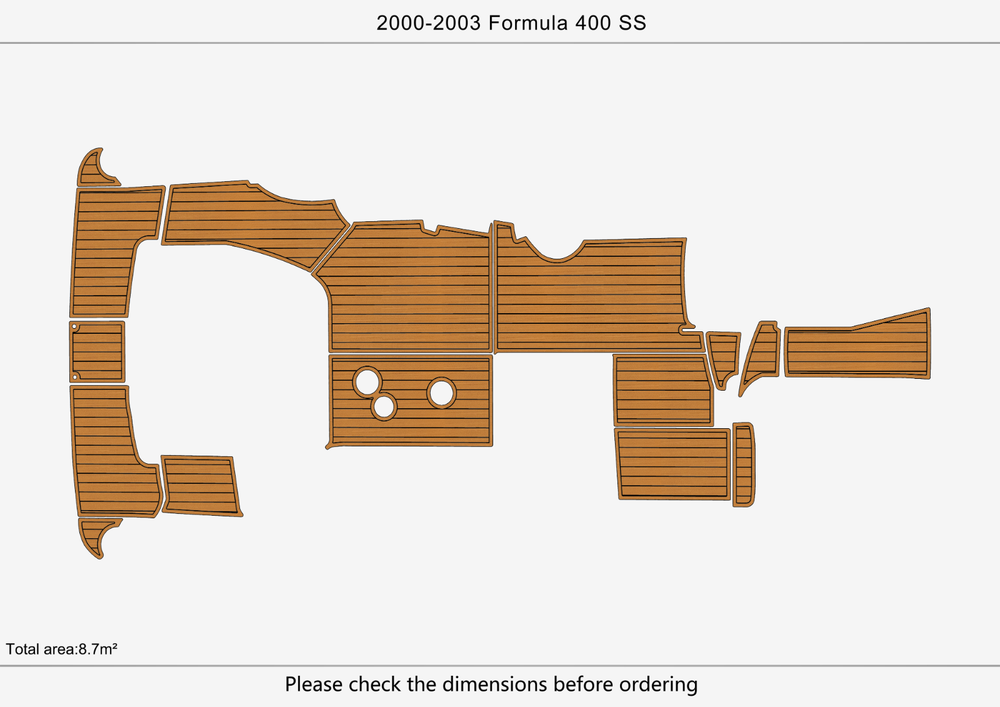 2000-2003 Formula 400 SS Marine teak deck EVA Foam Boat flooring