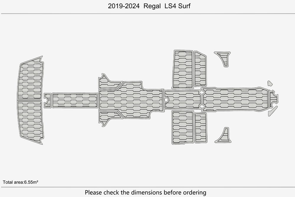 2019-2024 Regal LS4 Surf Cockpit Swim platform 1/4"6mm EVA Foam floor