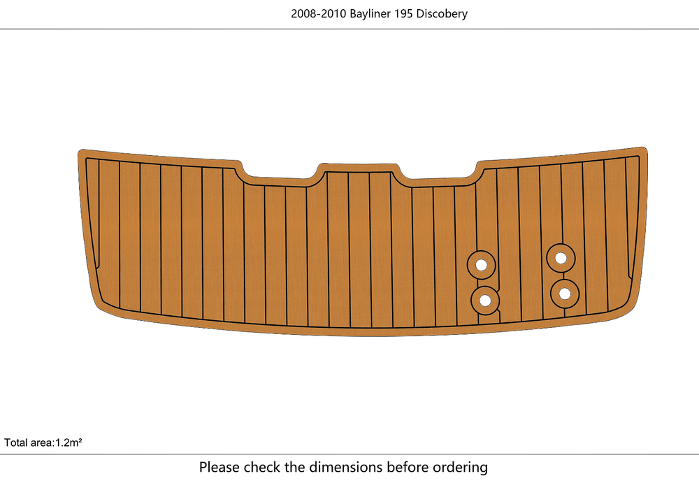 2008-2010 Bayliner 195 Discobery Swim platform 1/4" 6mm EVA foam floor