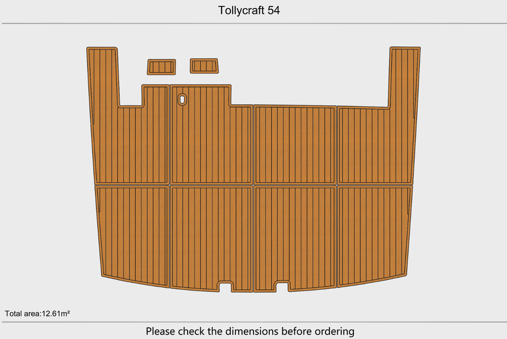 Tollycraft 54 Cockpit 1/4"6mm EVA Foam faux mat floor