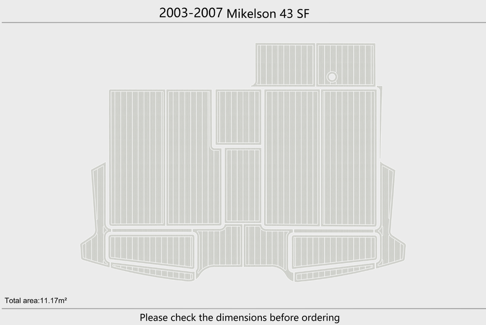2003-2007 Mikelson 43 SF Cockpit 1/4"6mm EVA Foam floor