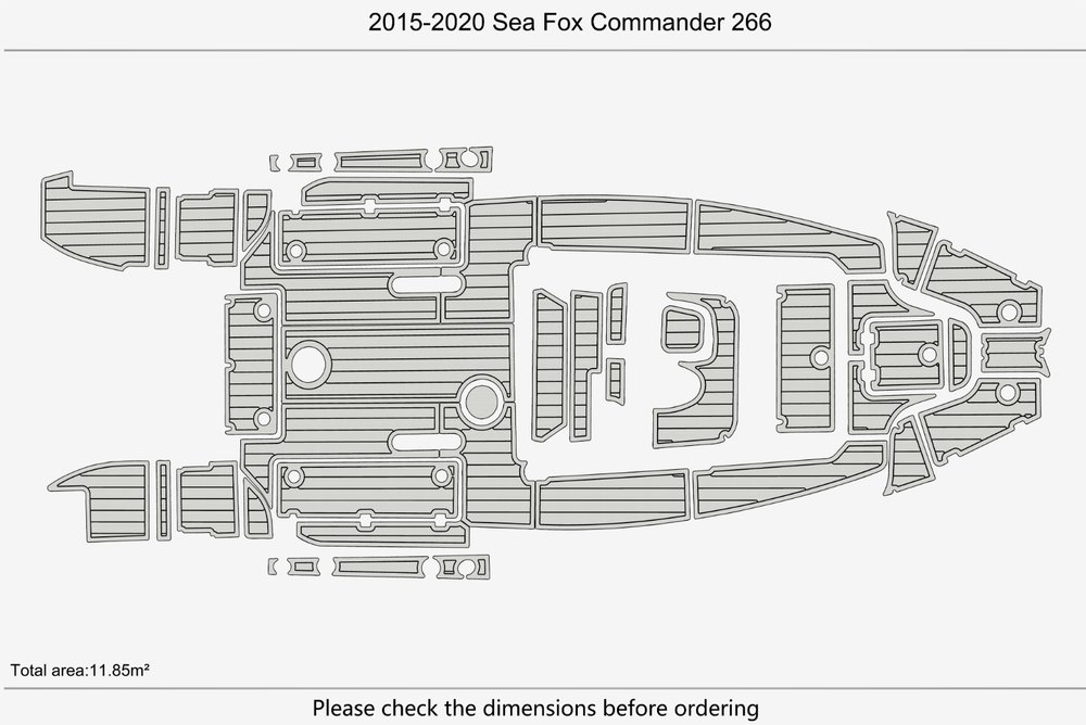 2016 Sea Fox 266 commander Cockpit Swim platform 1/4"6mm EVA Fauxfoam floor